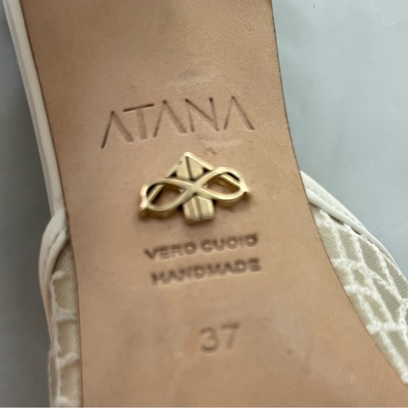 ATANA Crochet Mule 85 White Patent. - Picture 8 of 8